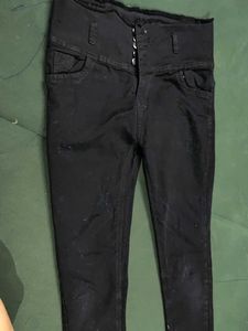 Not used High Waisted Black Denim Jeans