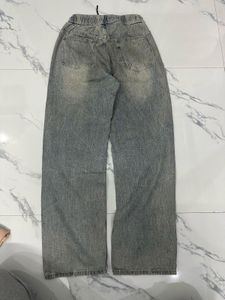 KOREAN Distressed Wash Loose Fit Jeans