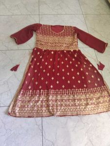 Elegant Maroon Embroidered Kurta Set