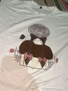 Cute Graphic Print Long Sleeve Top