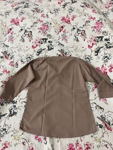 Pretty mauve Chinese Collar Shirt