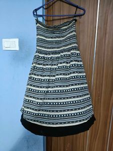 Boho Strapless Smocked Dress