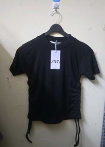 Solid Black Fitted Top
