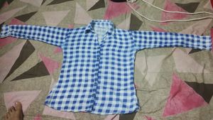 Blue Square Checked Shirt