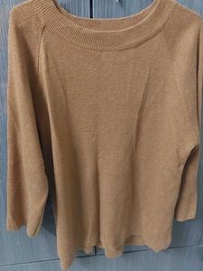 Tan Knit Sweater - Comfortable & Stylish
