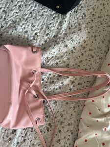 SAVANA Cute Pink Drawstring Shoulder Bag