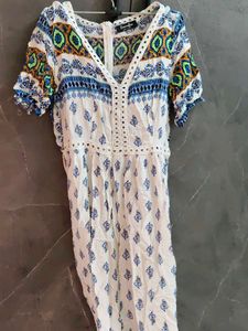 Boho Print Midi Dress