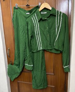 Mango Green Cotton Co-Ord Set