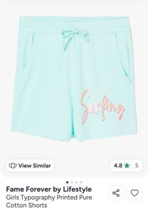 Cute Girls Surfing Cotton Shorts