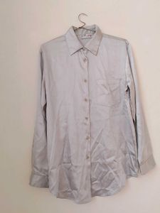 Grey Satin Shirt