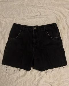 Black Denim Cutoff Shorts