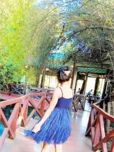 Blue Striped Summer Dress