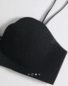Sparkling Black Strappy Bra