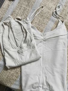 Comfortable White Tank Top Innerwear Combo