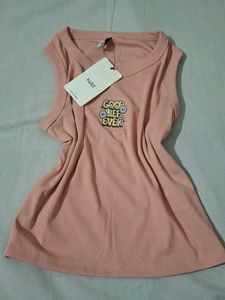Brand New Cute Pink Graphic Tank Top