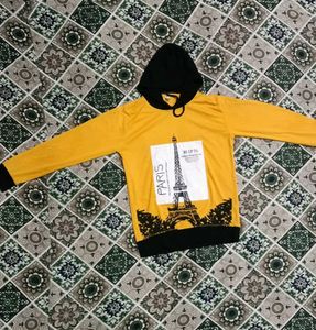 Yellow Paris Eiffel Tower Hoodie