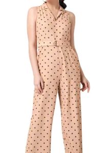 FABALLEY Polka Dot Belted Jumpsuit | size : L