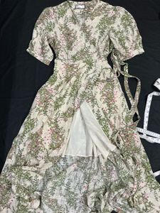 Floral Wrap Midi Dress