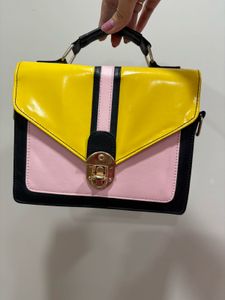 Colorblock Satchel Handbag