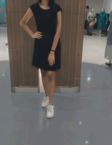 Black Color Middy Dress