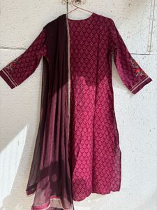 Embroidered Kurta Set with Dupatta