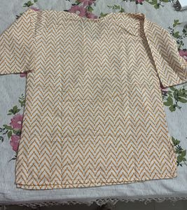 Designer short Kurti with Chevron Print