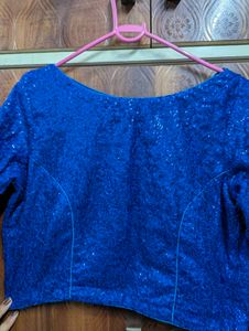 Party Wear Set With  Sequin Blouse And Skirt