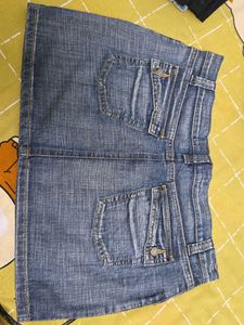 Classic Blue Denim Mini Skirt