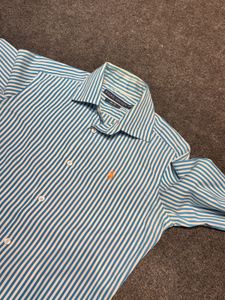 Ralph Lauren Girls/Women's Aqua Blue &amp; White Strip