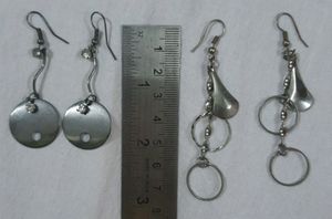 Mixed Metal Dangle Earrings