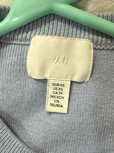 Light Blue Basic Crew Neck Top