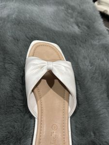 White Bow Slides women