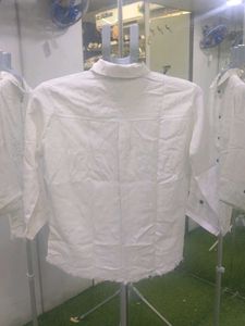 White Collared Button-Up Shirt