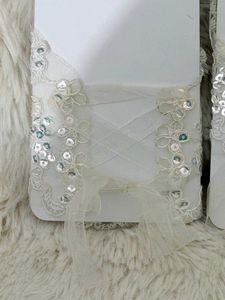 🤍Elegant White Bridal Lace Gloves🤍