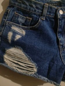 Ripped Denim Short