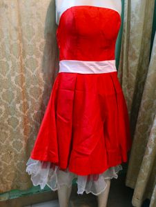Chic Red Fit &amp; Flare Dress free delivery