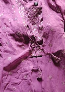 Beautiful Purple Embroidered Gown