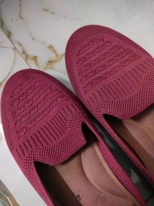 Comfortable Pink Knit Flats