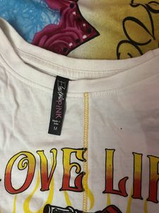 Graphic Print Tee - Live the Moment!
