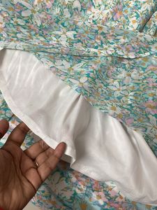 Flowy Floral Print Midi Dress