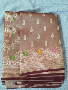Beautiful Silk Saree with Paisley Motifs
