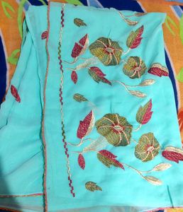 Embroidered Silk Saree