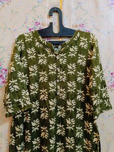 🇳🇿💫🎀Stylish Olive Green Printed Kurta