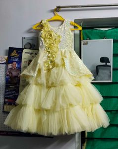 Sparkling Sequin &amp; Ruffle Gown