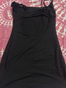 Elegant Black Sparkle Detail Dress