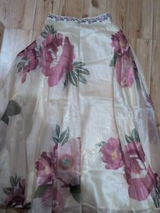 Flowy Floral Print Maxi Skirt