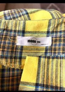 Korean woollen Yellow checkered Shirt