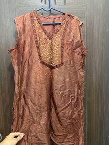 Chocolate Brown Kurti for ladies