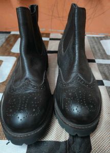 Girls Brown Leather Chelsea Boots
