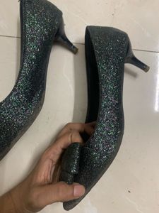 Sparkly Bow Ballet Flats
